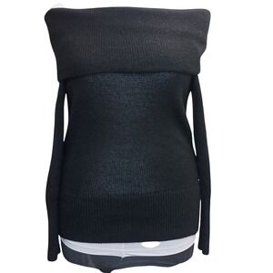 A|X Armani Exchange‎ Black Off Shoulder Knit Pullover Sweater SKUCH112